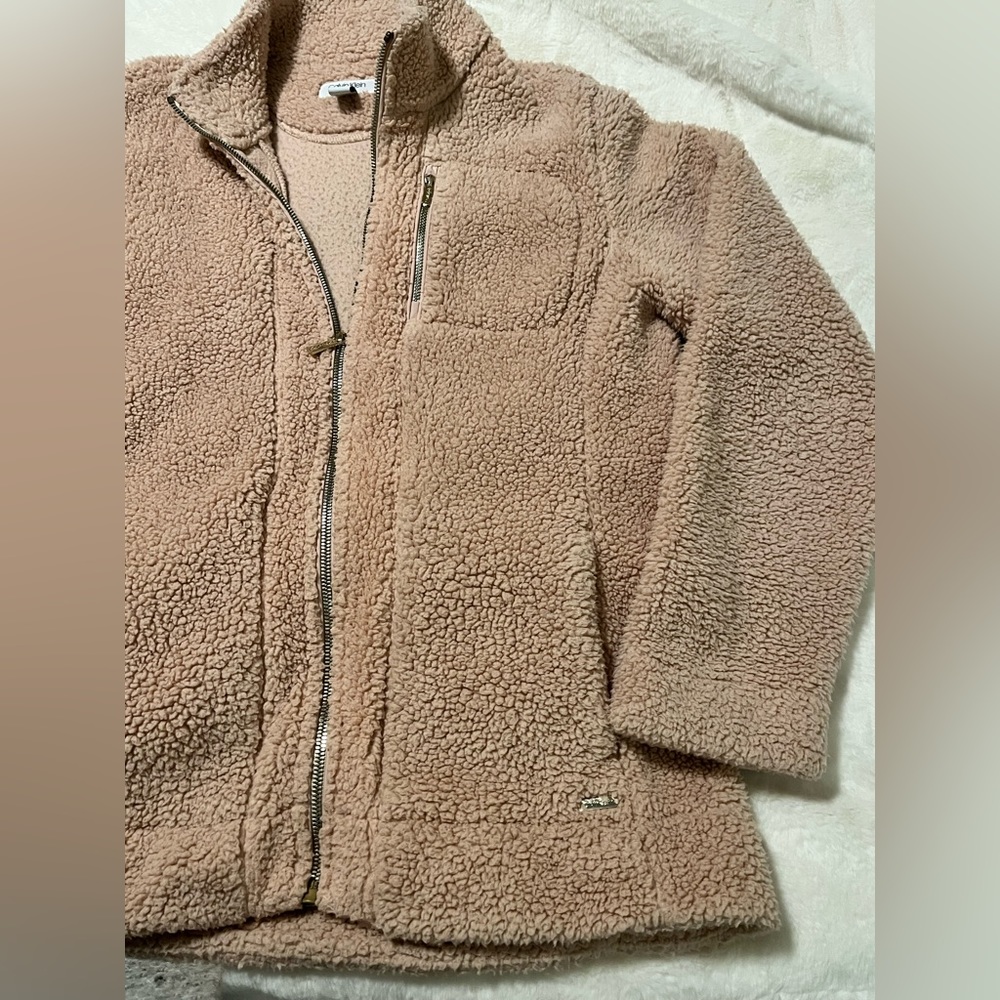 Calvin Klein ~ Dusty rose color fleece jacket - Picture 3 of 9